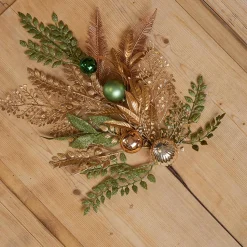 Branche de feuille (H75 cm) Majesty Vert et doré