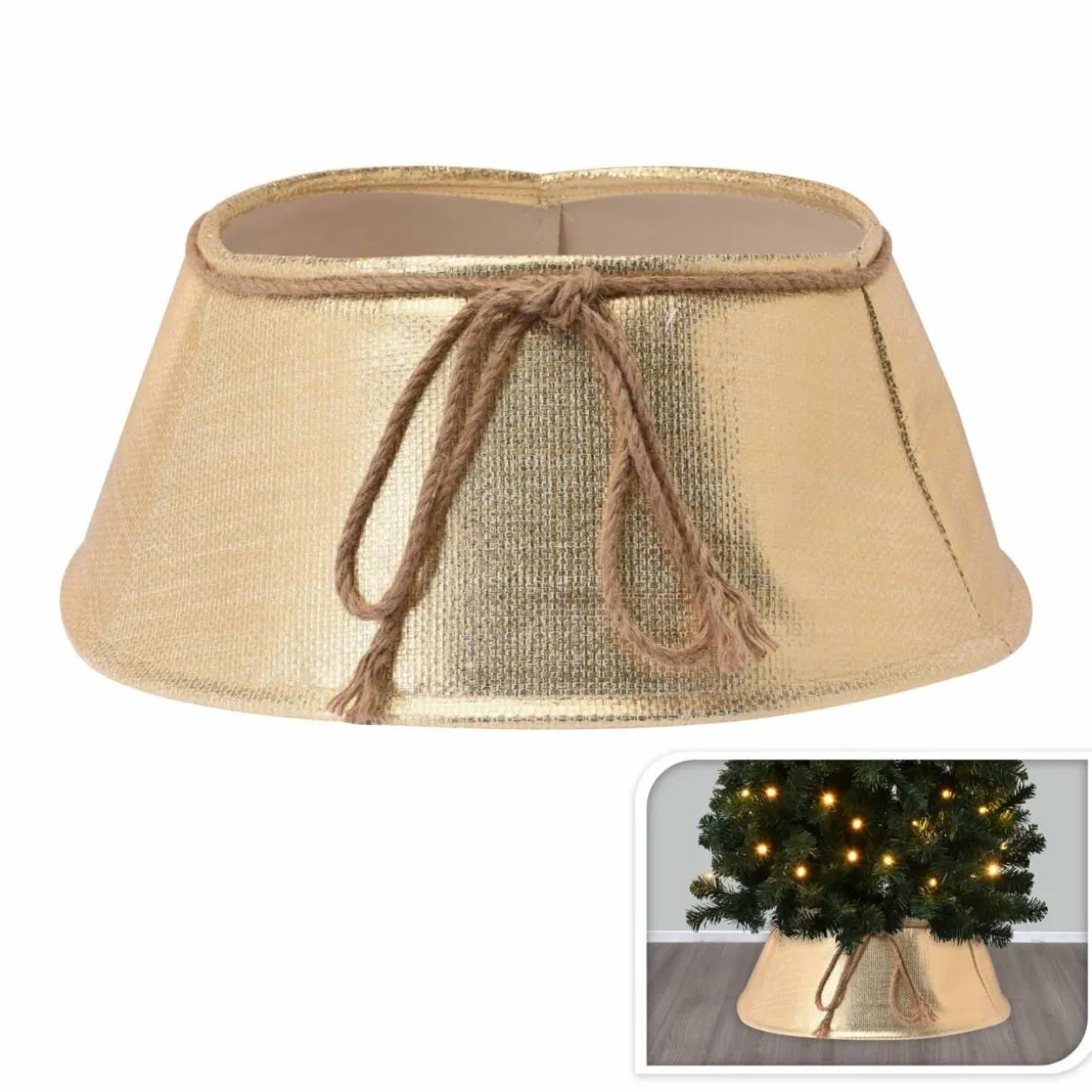 Cache pied de sapin (D60 cm) Noeud Or