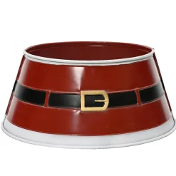 Cache pied de sapin en métal (D70 cm) Ceinture du Père Noël