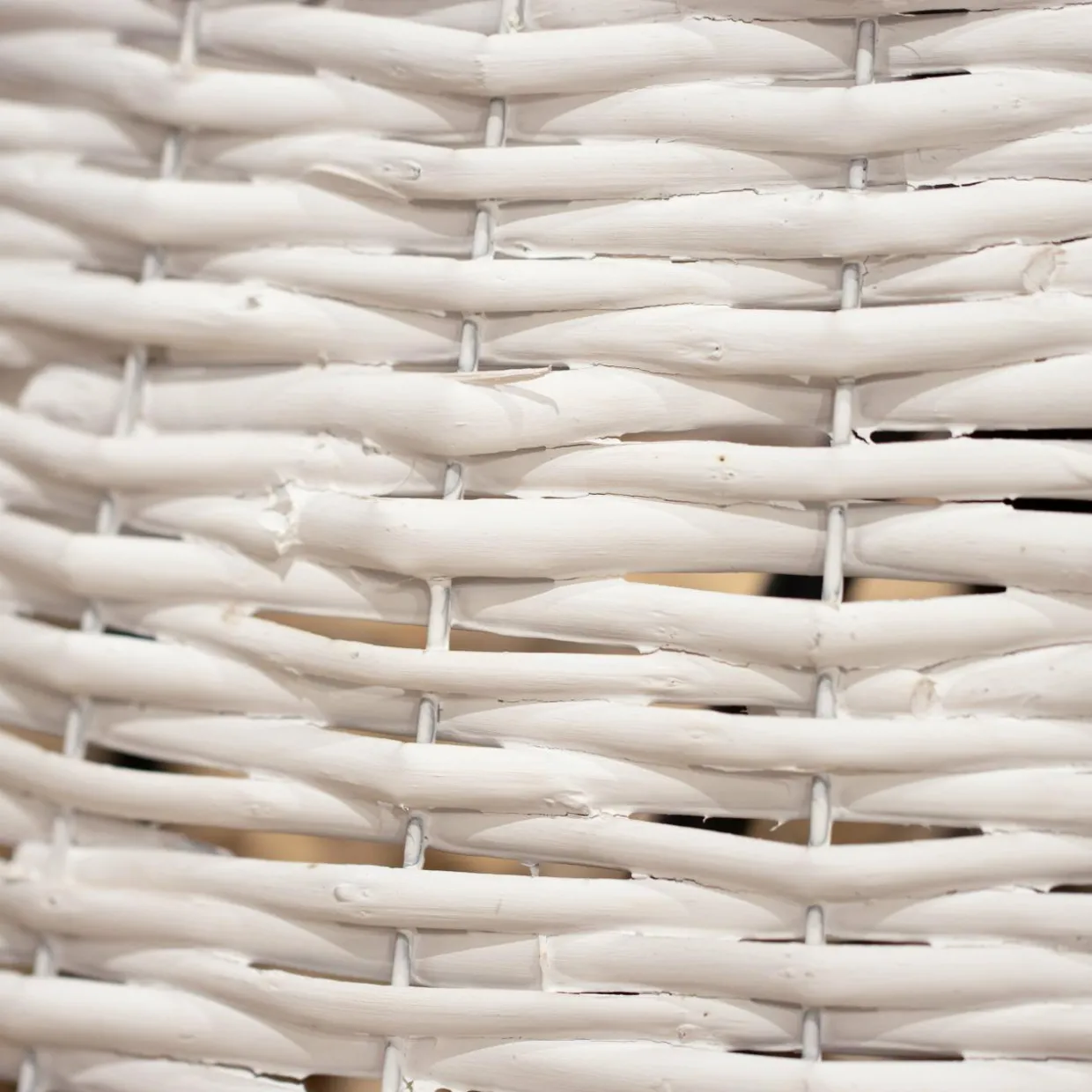 Cache pied de sapin en osier (D57 cm) Saule tressé Blanc