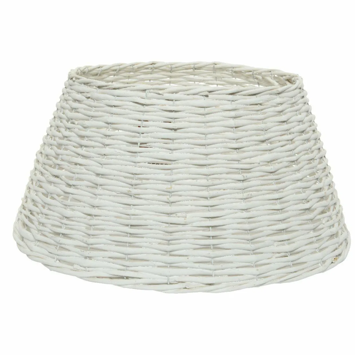 Cache pied de sapin en osier (D57 cm) Saule tressé Blanc