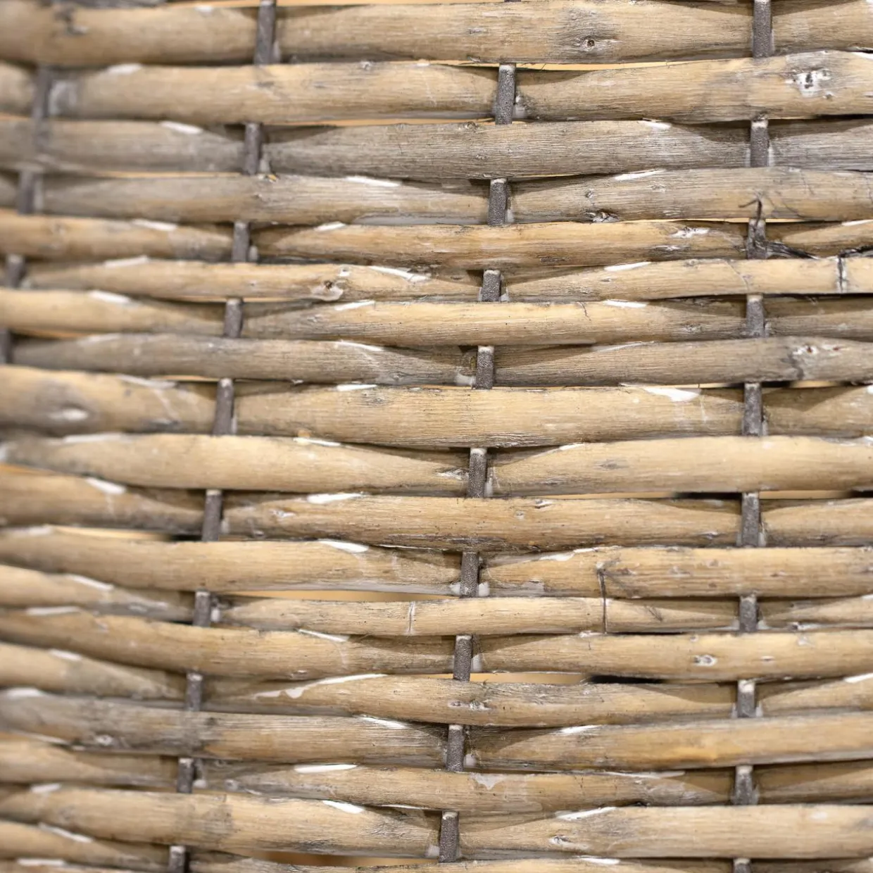 Cache pied de sapin en osier (D70 cm) Saule tressé Gris vieilli