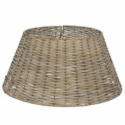 Cache pied de sapin en osier (D70 cm) Saule tressé Gris vieilli