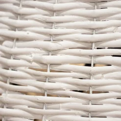 Cache pied de sapin en osier (D70 cm) Saule tressé Blanc