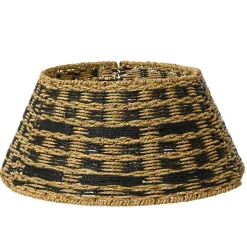 Cache pied de sapin tressé (D70 cm) Classic Noir et naturel