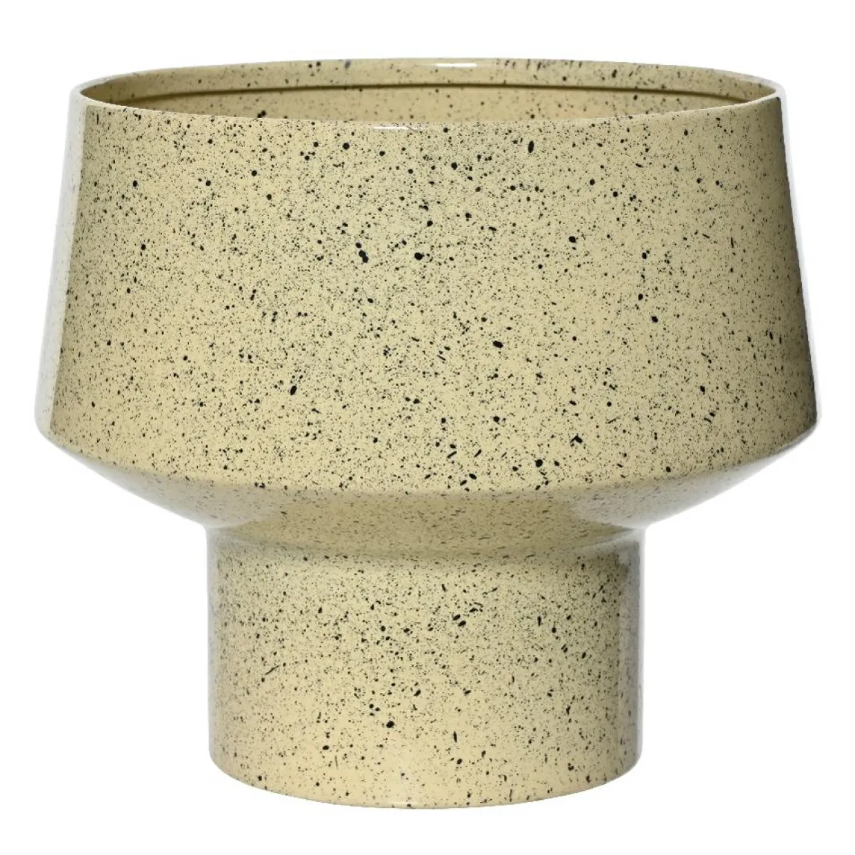 Cache-pot en métal (H20 cm) Terrazzo Beige