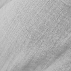 Cache-sommier Gaze de coton (90 x 190 cm) Gaïa Gris nuage