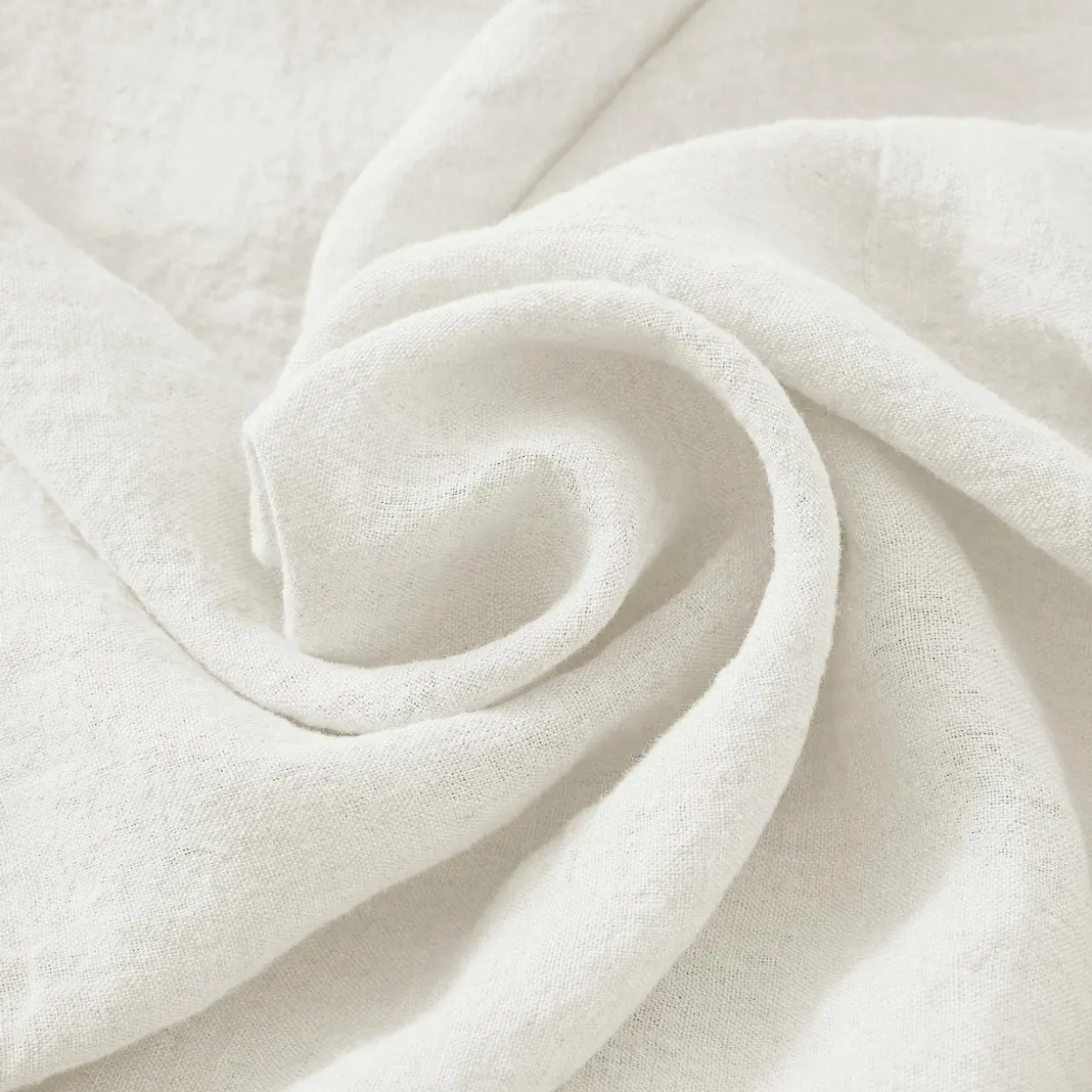 Cache-sommier lin lavé (160 x 200 cm) Louise Blanc