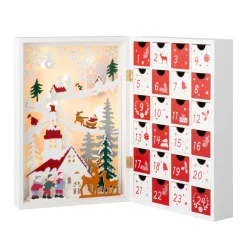 Calendrier de l'Avent lumineux à remplir Paysage de Noël Enchanté