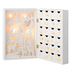 Calendrier de l'Avent lumineux à remplir Paysage de Noël Nordique