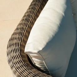 Canapé de jardin en résine tressée 2 places Calvi Sépia et beige