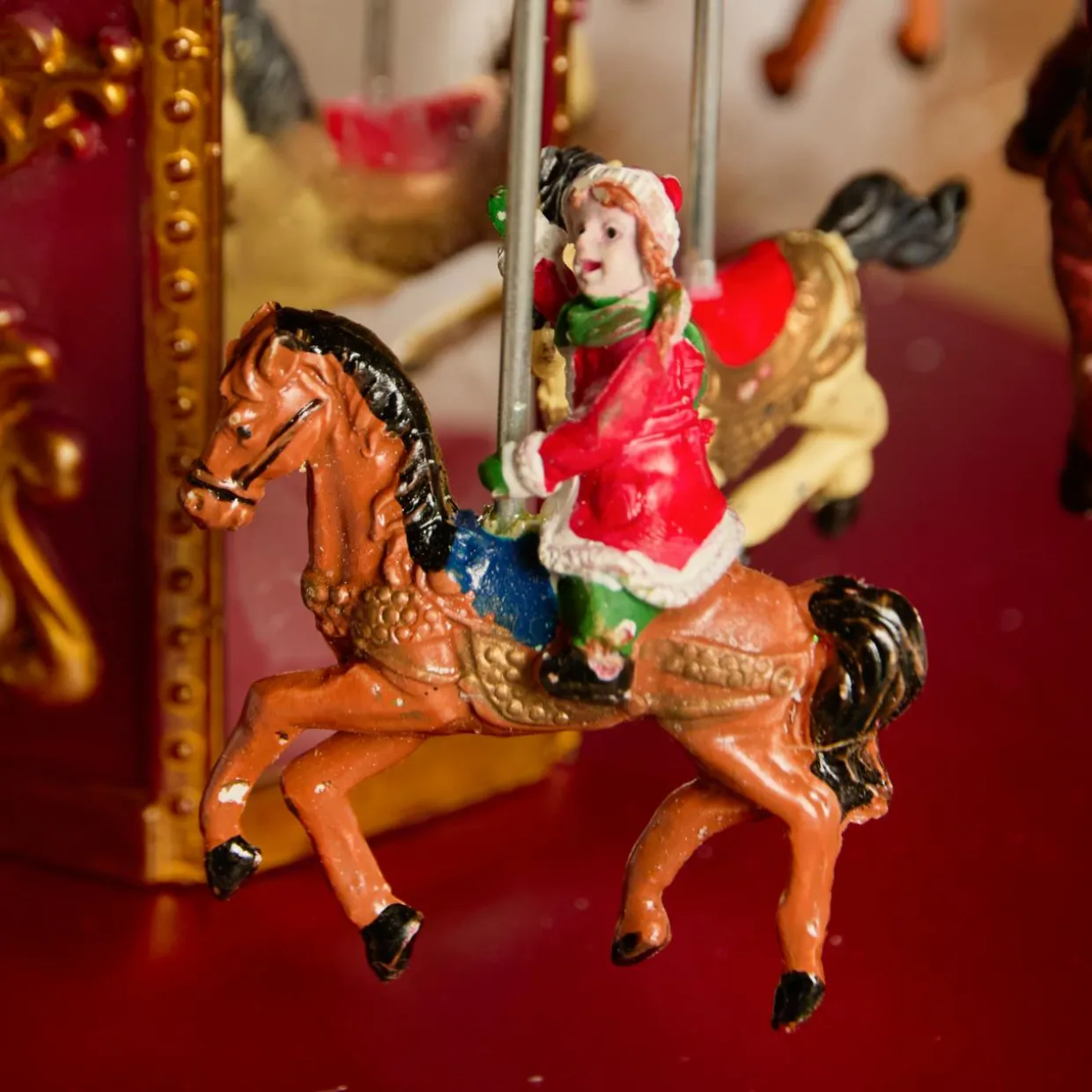 Carrousel lumineux et animé (H25 cm) Souvenirs d’Hiver