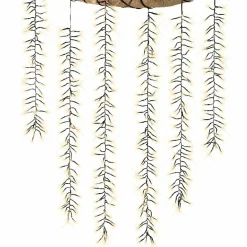 Cascade lumineuse 2 m 480 LED câble noir Effet scintillant Blanc chaud