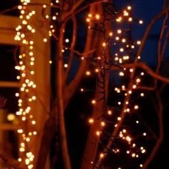 Cascade lumineuse 2 m 480 LED câble noir Effet scintillant Blanc chaud