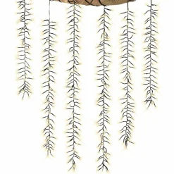 Cascade lumineuse 2 m 480 LED câble noir Effet scintillant Blanc chaud