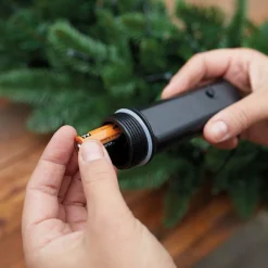 Cascade lumineuse à piles 2 m 512 LED câble noir Durawise Blanc chaud