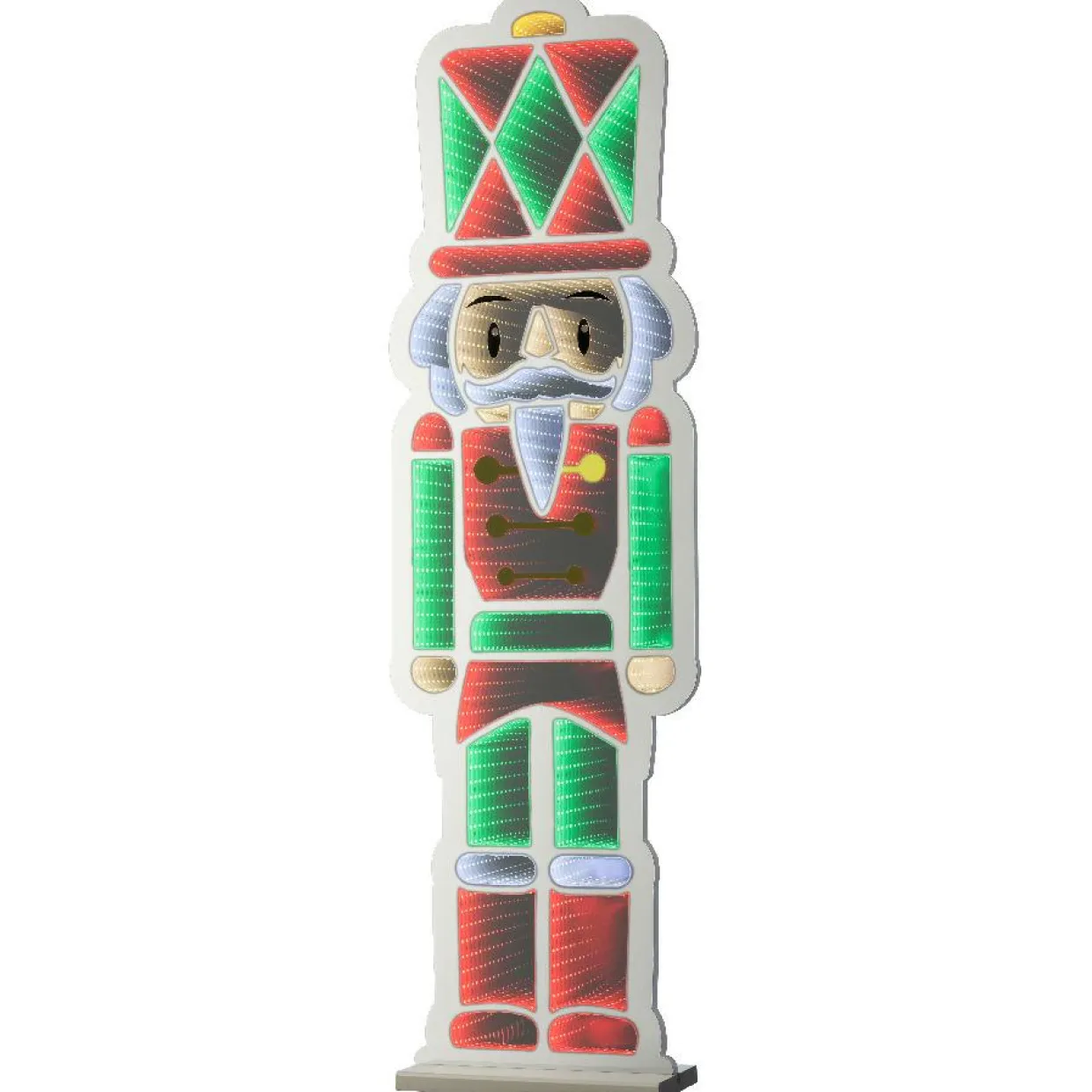 Casse-noisette lumineux 624 LED (H120 cm) Infinity Blanc froid et multicolore