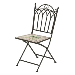 Chaise bistrot pliable en mosaïque Havana Brun