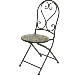 Chaise de bistrot pliable en mosaïque Braga Multicolore