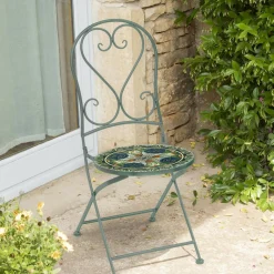 Chaise de bistrot pliable Cancùn Vert sauge