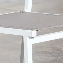 Chaise de jardin aluminium empilable Murano Blanc et taupe