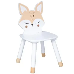 Chaise enfant bois (H52,5 cm) Douceur Renard Blanche