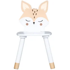 Chaise enfant bois (H52,5 cm) Douceur Renard Blanche
