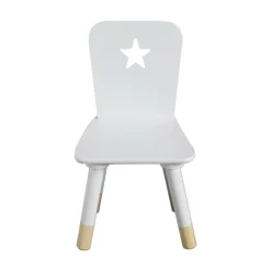 Chaise enfant bois (H50 cm) Stars Blanche