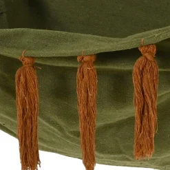 Chaise Hamac à suspendre à franges Vert kaki