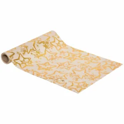 Chemin de table (300 x 28 cm) Étoiles de Noël Or