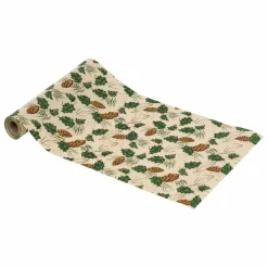 Chemin de table décoratif (300 x 28 cm) Houx de Noël Vert