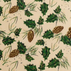 Chemin de table décoratif (300 x 28 cm) Houx de Noël Vert