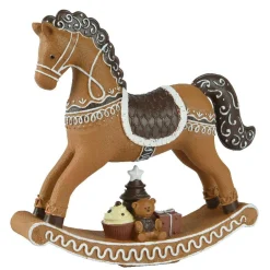 Cheval à bascule (H20 cm) Biscuit Pain d'épices