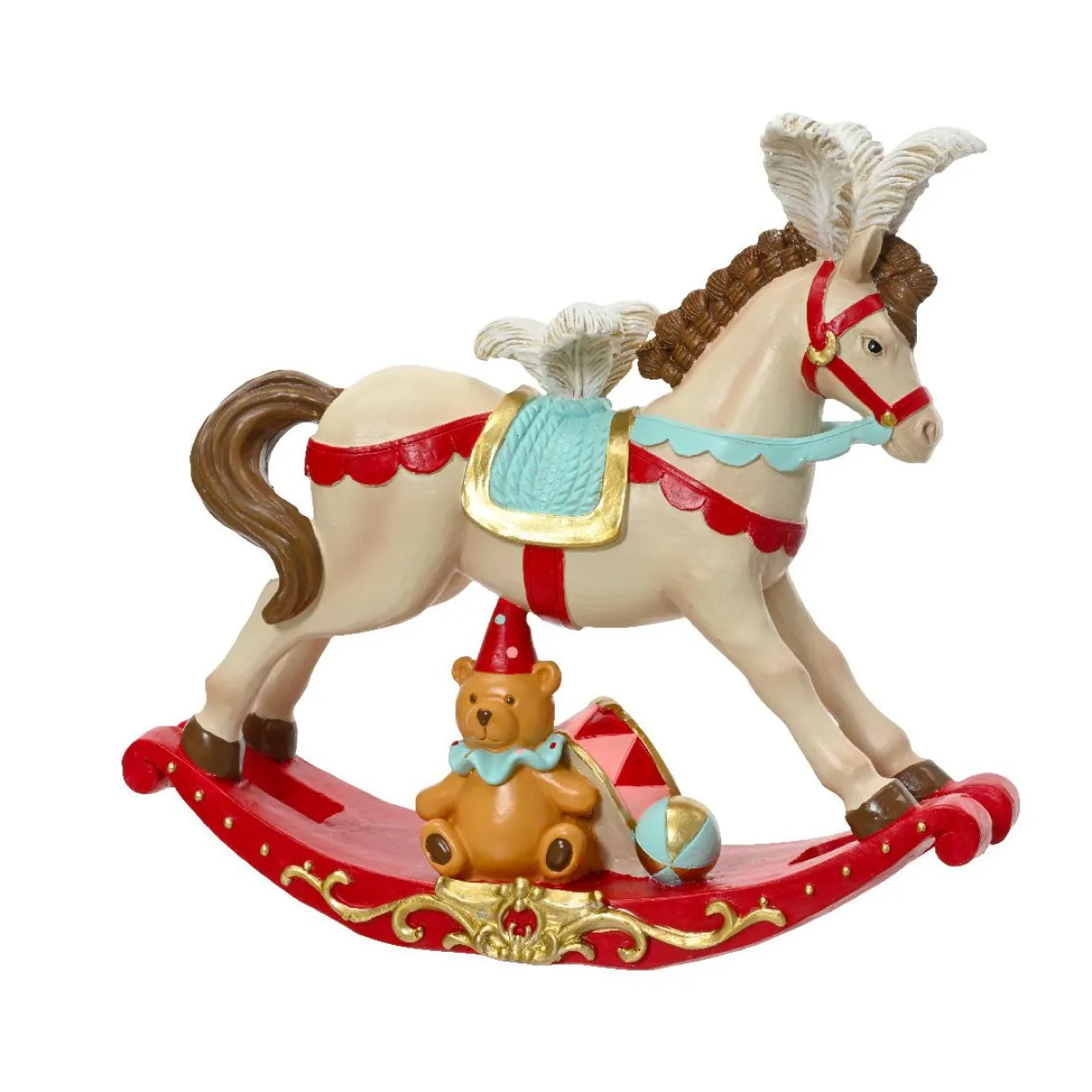 Cheval à bascule (H18 cm) Cirque de Noël