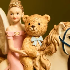 Cheval à Bascule (H20 cm) Fée et ourson de Noël