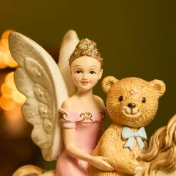 Cheval à Bascule (H20 cm) Fée et ourson de Noël