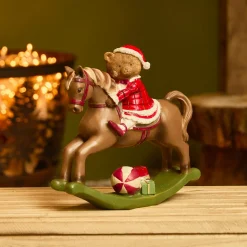 Cheval à Bascule (H20 cm) Petite ours de Noël