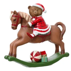Cheval à Bascule (H20 cm) Petite ours de Noël