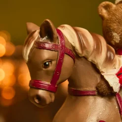 Cheval à Bascule (H20 cm) Petite ours de Noël