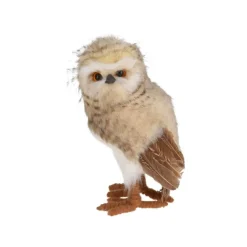 Chouette de Noël à poser (H24 cm) Hector doux plumage