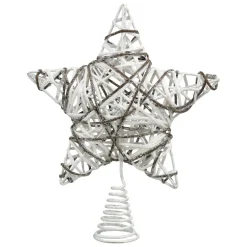 Cimier de sapin Rotin pailleté Blanc