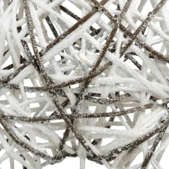 Cimier de sapin Rotin pailleté Blanc