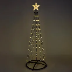 Cône lumineux Digital 370 Micro Led (H210 cm) Twinkling Noir et blanc Chaud