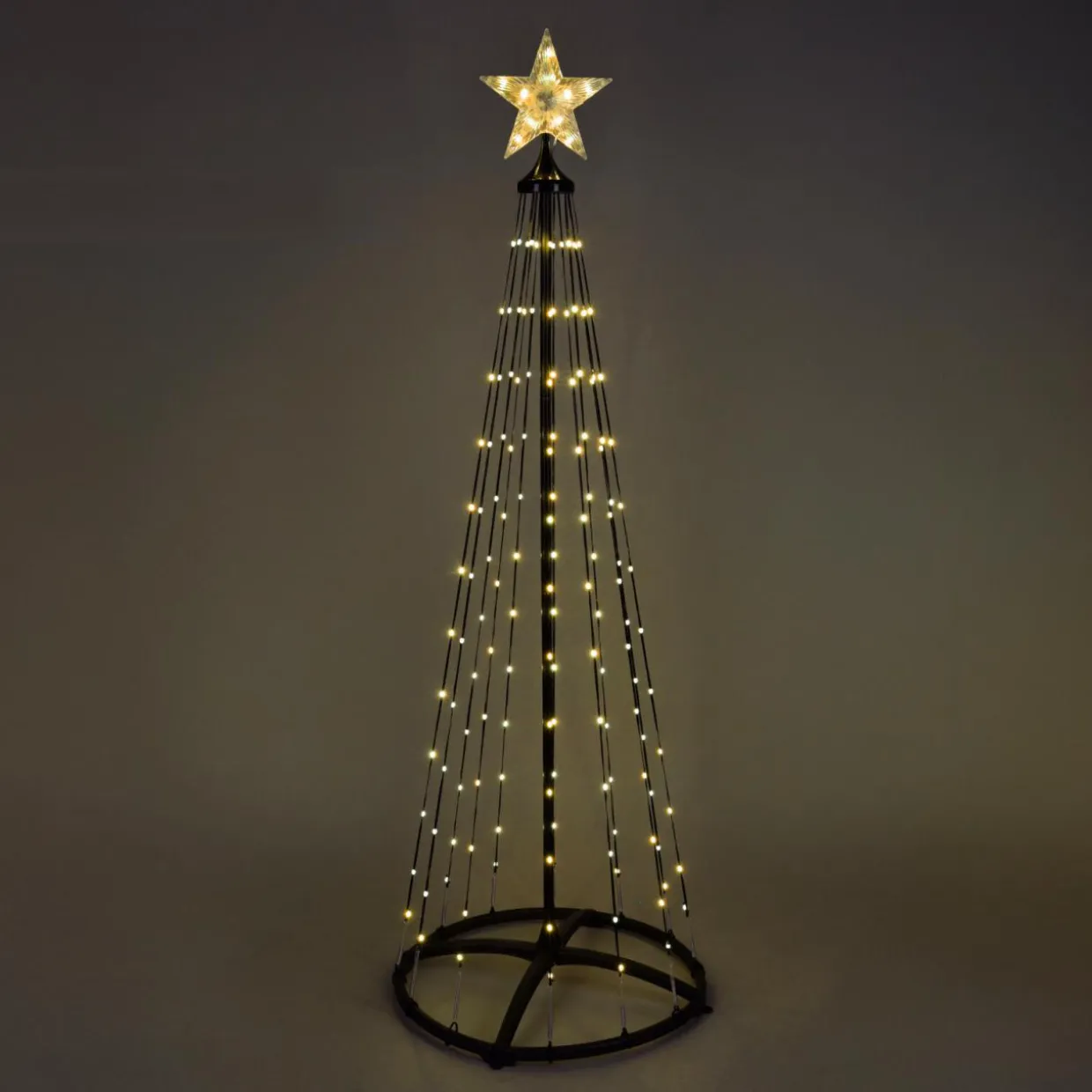 Cône lumineux Digital 370 Micro Led (H210 cm) Twinkling Noir et blanc Chaud