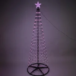 Cône lumineux Digital 370 Micro Led (H210 cm) Twinkling Noir et Multicolore