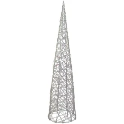 Cône lumineux sur piles 40 micro LED (H80 cm) Éclats Blanc chaud