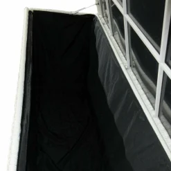 Coffre de rangement extérieur en résine tressée Calvi Blanc