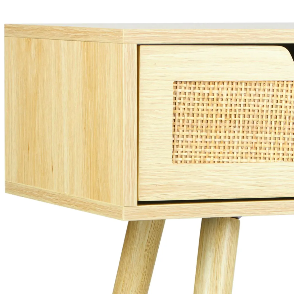 Console 2 tiroirs bois (H72 cm) Amélia Beige