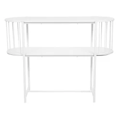 Console bois et métal 2 niveaux (H75 cm) Octave Blanche