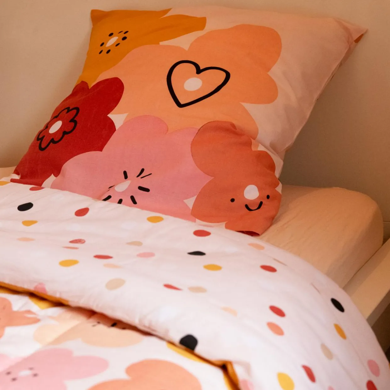 Couette imprimée enfant coton (140 x 200 cm) Barbotine Multicolore